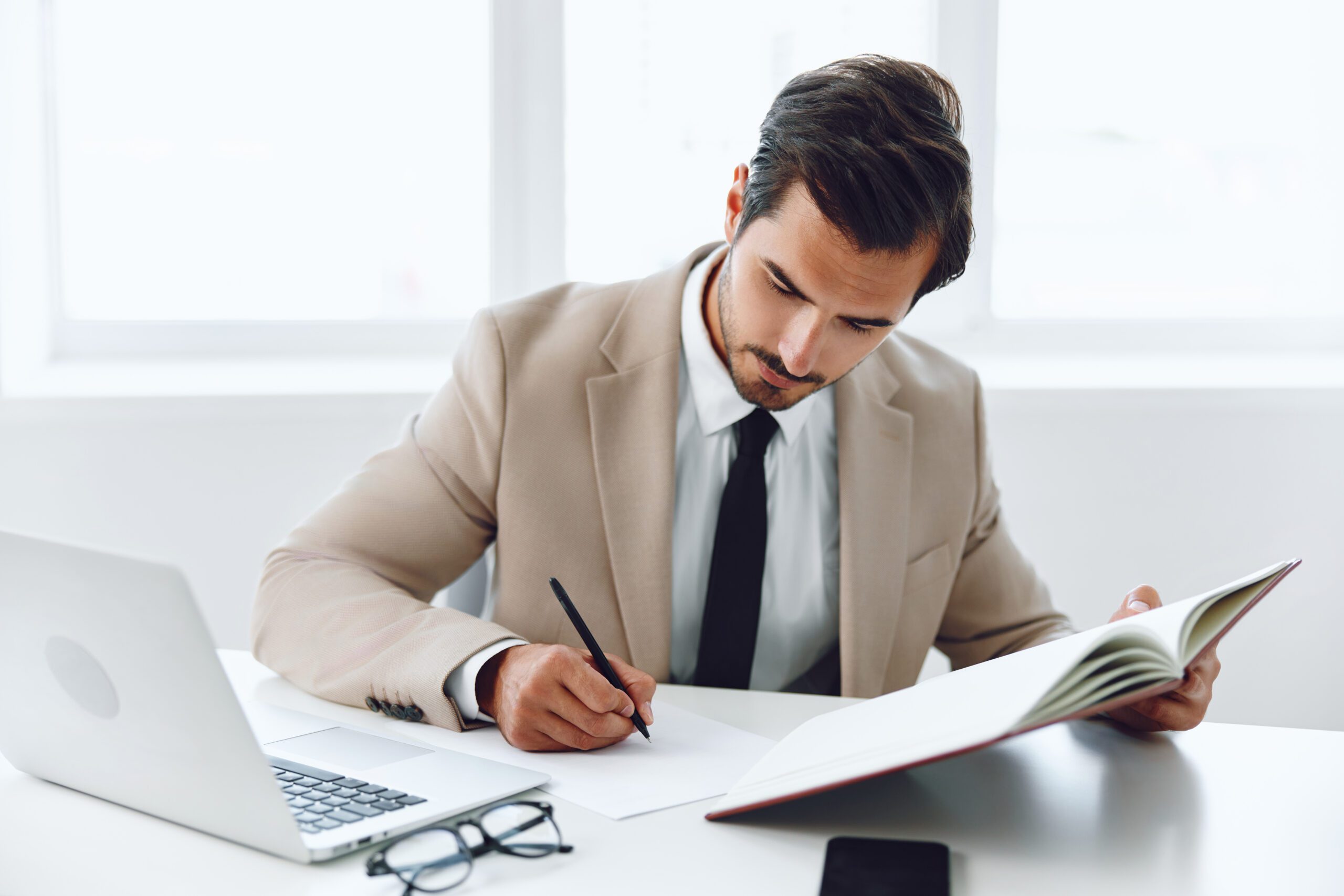 Profession director reviewing brand guidelines