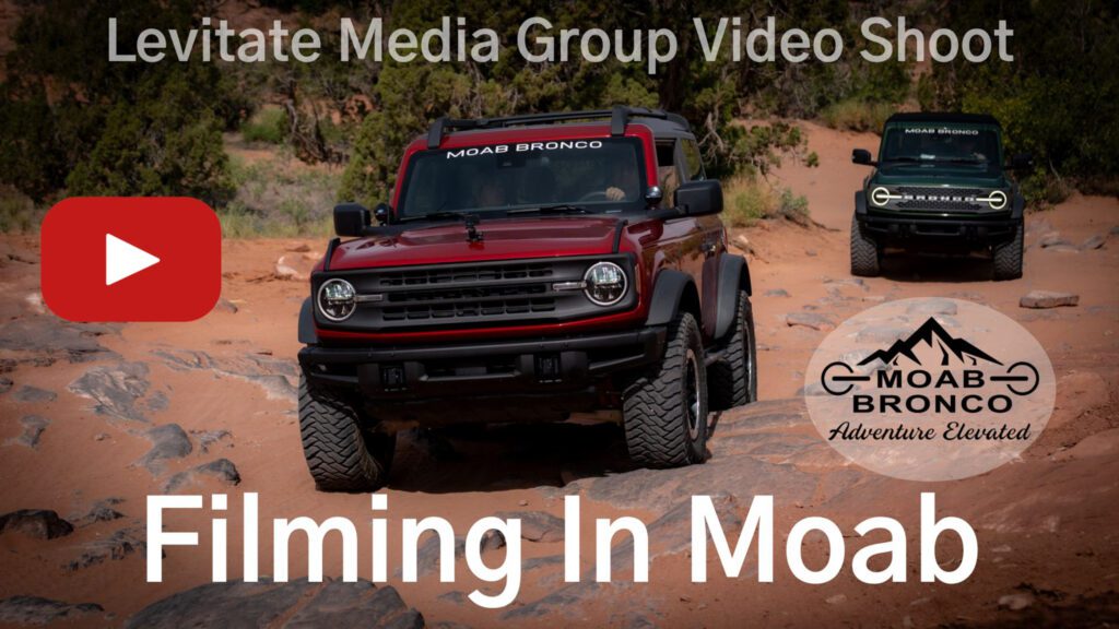 Filming an Utah Video Production in Beautiful Moab, Utah. For Moab Bronco Rentals.